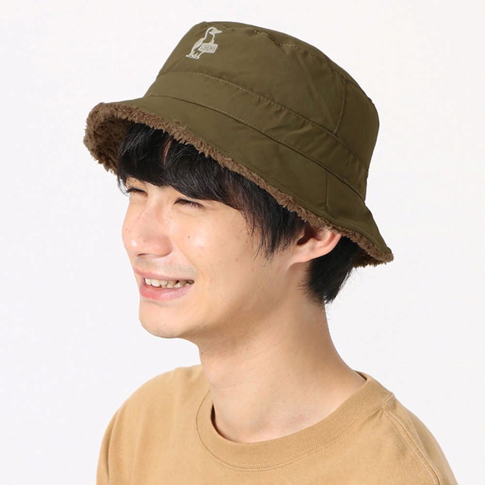 CHUMS Elmo Fleece Reversible Bucket Hat 男女 雙面保暖帽 棕/卡其