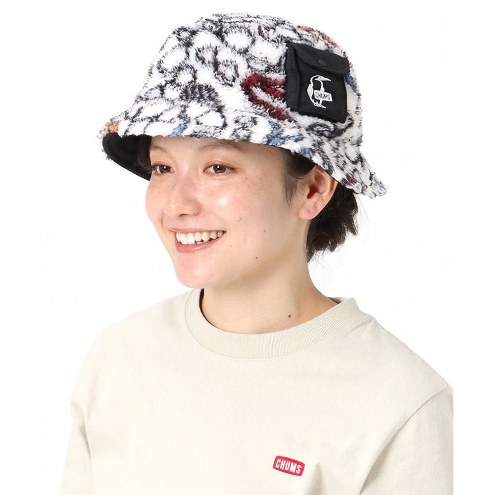 CHUMS Elmo Fleece Reversible Bucket Hat 男女 雙面保暖帽 Glasses/黑