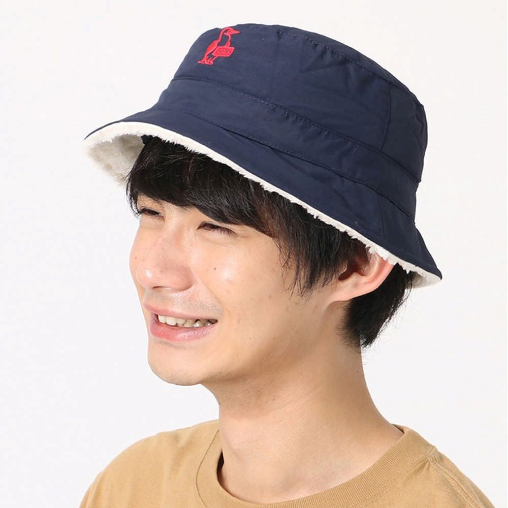 CHUMS Elmo Fleece Reversible Bucket Hat 男女 雙面保暖帽 白/藍