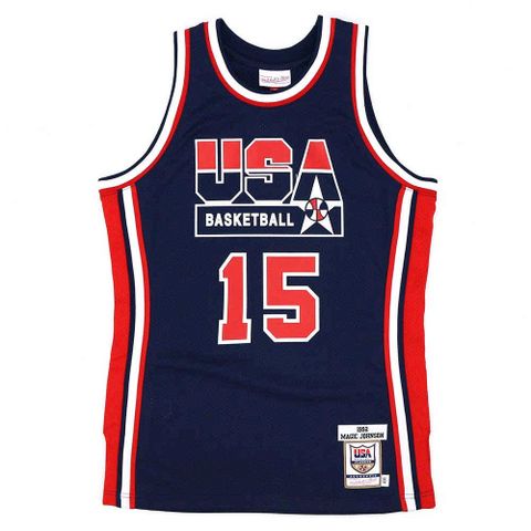 Mitchell & Ness Authentic球員版復古球衣 92 Dream Team #15 Magic Johnson