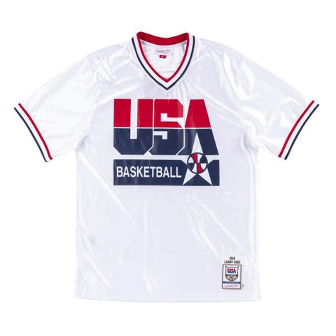 Mitchell & Ness 92 Dream Team投籃熱身短T Larry Bird