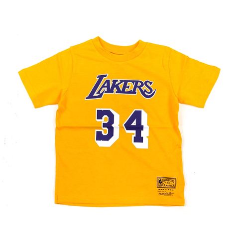 NBA M&N NBA 兒童 N&N 短袖上衣 湖人隊 #34 Shaquille ONeal