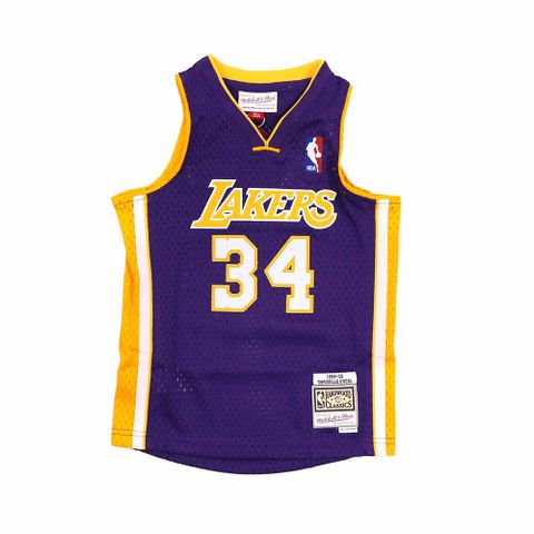 M&amp;N 兒童 G1 Swingman復古球衣 湖人隊 99-00 Shaquille Oneal #34