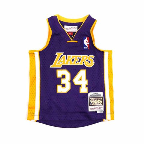 M&amp;N 新生兒 G1 Swingman復古球衣 湖人隊 99-00 Shaquille Oneal #34