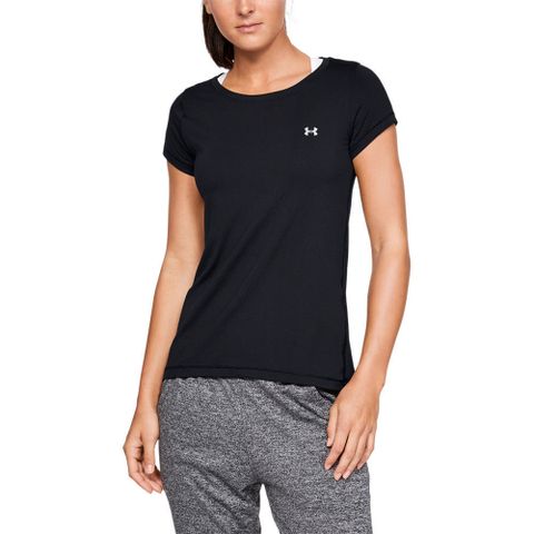 Under Armour UA 女 Armour HG排汗快乾短袖上衣-1328964-001