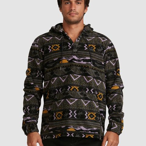【BILLABONG】FURNACE ANORAK 保暖刷毛連帽長上衣 深灰-9504209RAV
