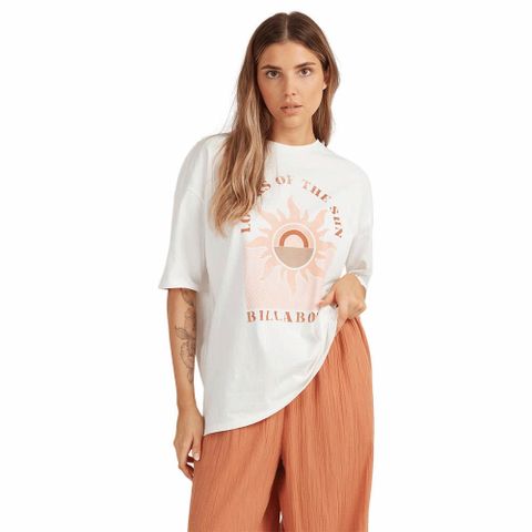 BILLABONG 女 SUNRAYS ECO J TEES SCS 短袖T恤 鵝白-UBJZT00121SCS