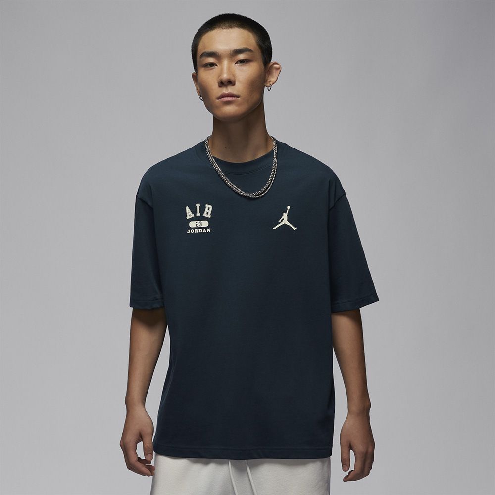  【NIKE】AS M J  SS CREW OS GCEL 男 短袖上衣 黑色-HQ1575478