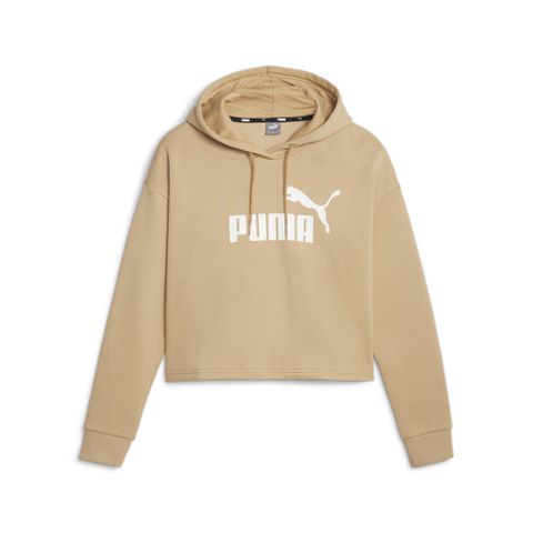 PUMA 【官方旗艦】基本系列Ess Logo短版長厚連帽T恤 女性 58686984