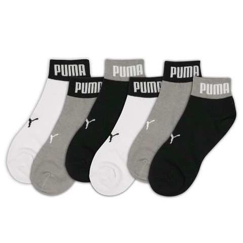 【PUMA官方旗艦】Fashion PUMA色塊竹炭短襪 6雙組 男女共同 BB144801