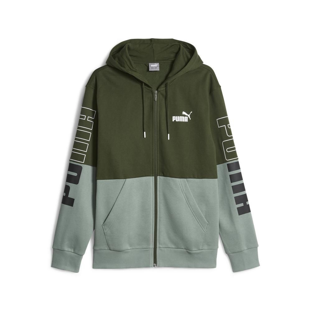 PUMA 彪馬 【PUMA官方旗艦】基本系列Power撞色連帽外套 男性 67591131