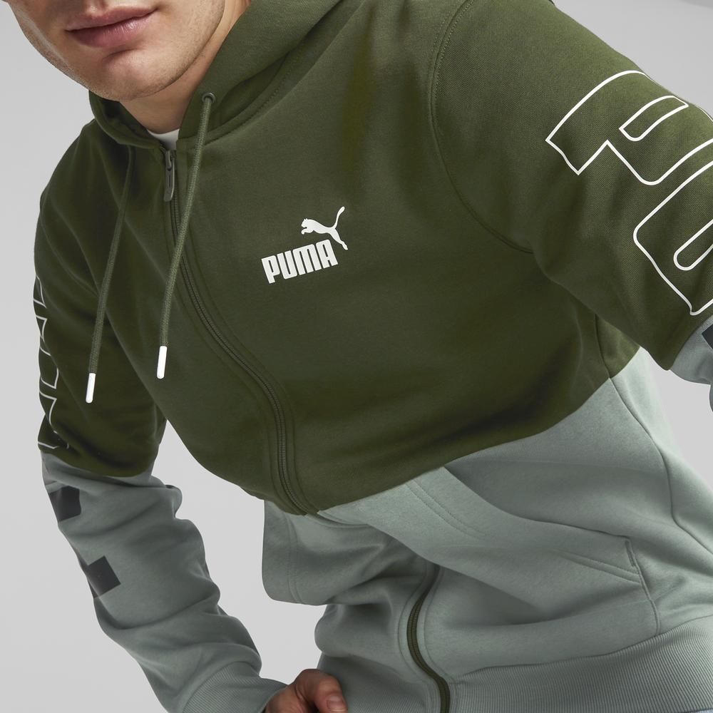 PUMA 彪馬 【PUMA官方旗艦】基本系列Power撞色連帽外套 男性 67591131