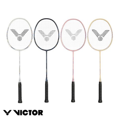 【VICTOR 勝利體育】神速 穿線拍(ARS-3210 S/亮銀 K/鐵灰 I/淺粉紅 E/玉米絲色)