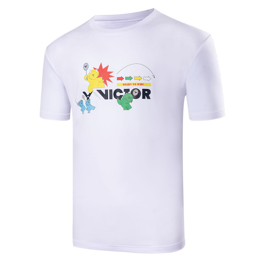 VICTOR 勝利體育 恐龍電玩T-shirt(T-2402 A/B 白/深藍)