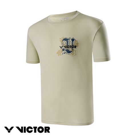 VICTOR 勝利體育 V徽章T-shirt(T-2404 V 霧灰)