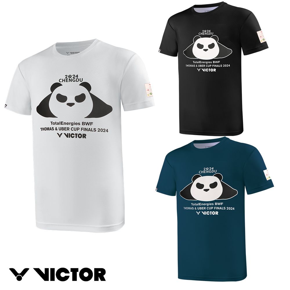 VICTOR 勝利體育 2024年湯優盃紀念T-shirt(T-TUC2401 A/C/F 白/黑/藍綠)