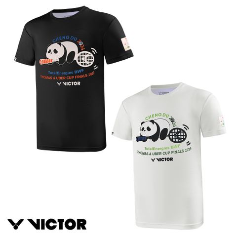 【VICTOR 勝利體育】2024年湯優盃紀念T-shirt(T-TUC2402 C/L 黑/奶油白)