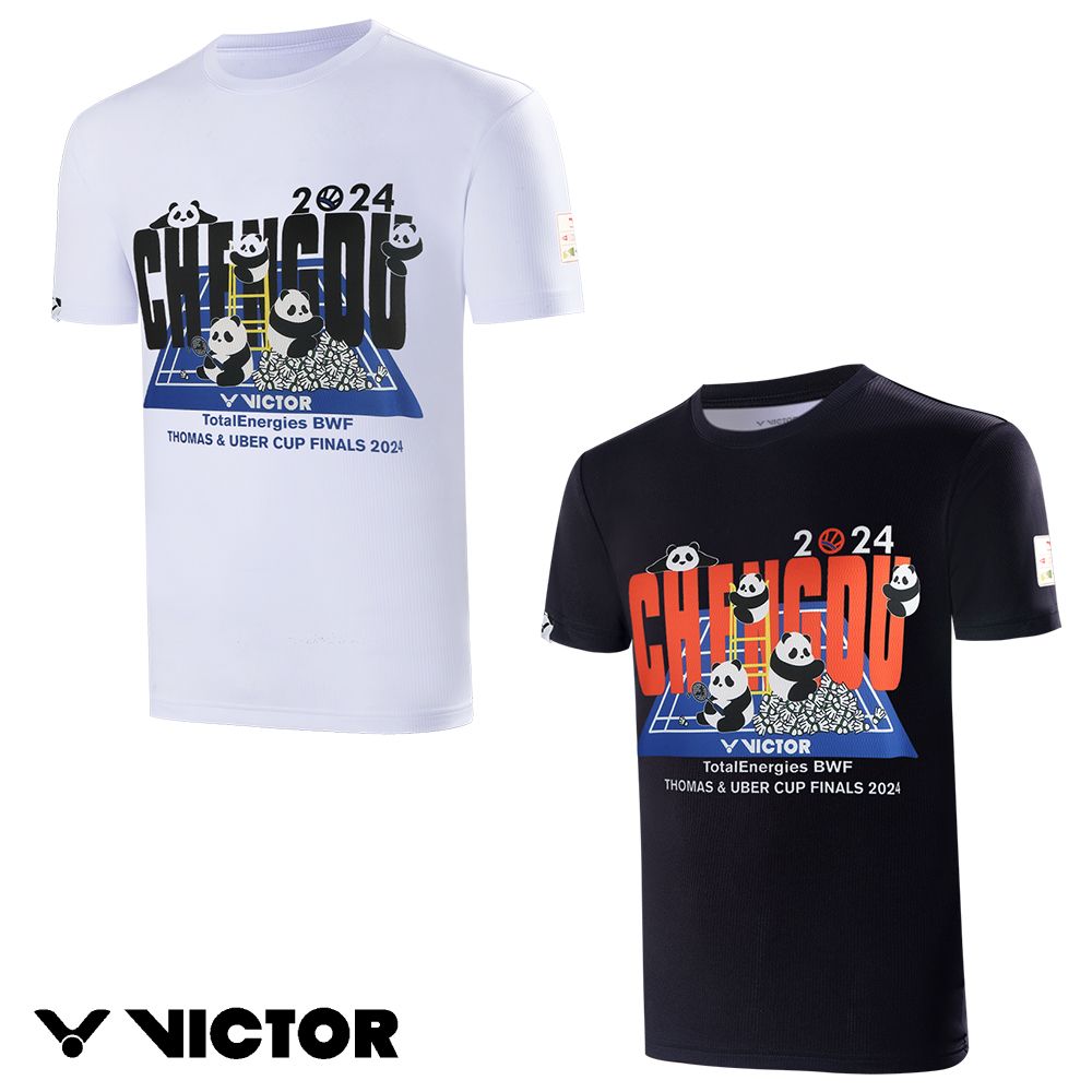 VICTOR 勝利體育 2024年湯優盃紀念T-shirt(T-TUC2403 A/C 白/黑)