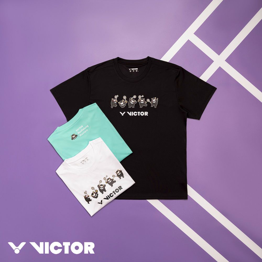 VICTOR 勝利體育 2024高雄大師賽紀念T-shirt(T-VKO24 A/C/M 白/黑/藍綠)