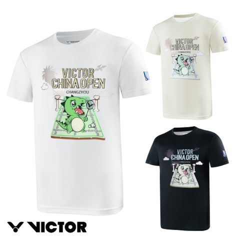 VICTOR 勝利體育 2024中國公開賽紀念T-shirt(T-CO2402 A/漂白 C/黑 V/斑鳩灰)