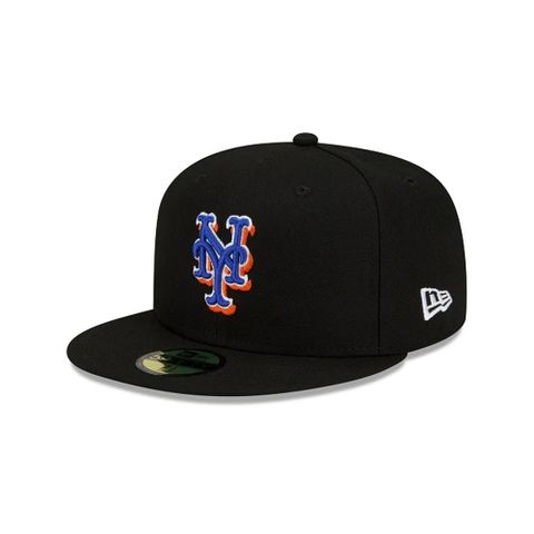 【NEW ERA】5950 MLB 球員帽 大都會 黑-NE70639031