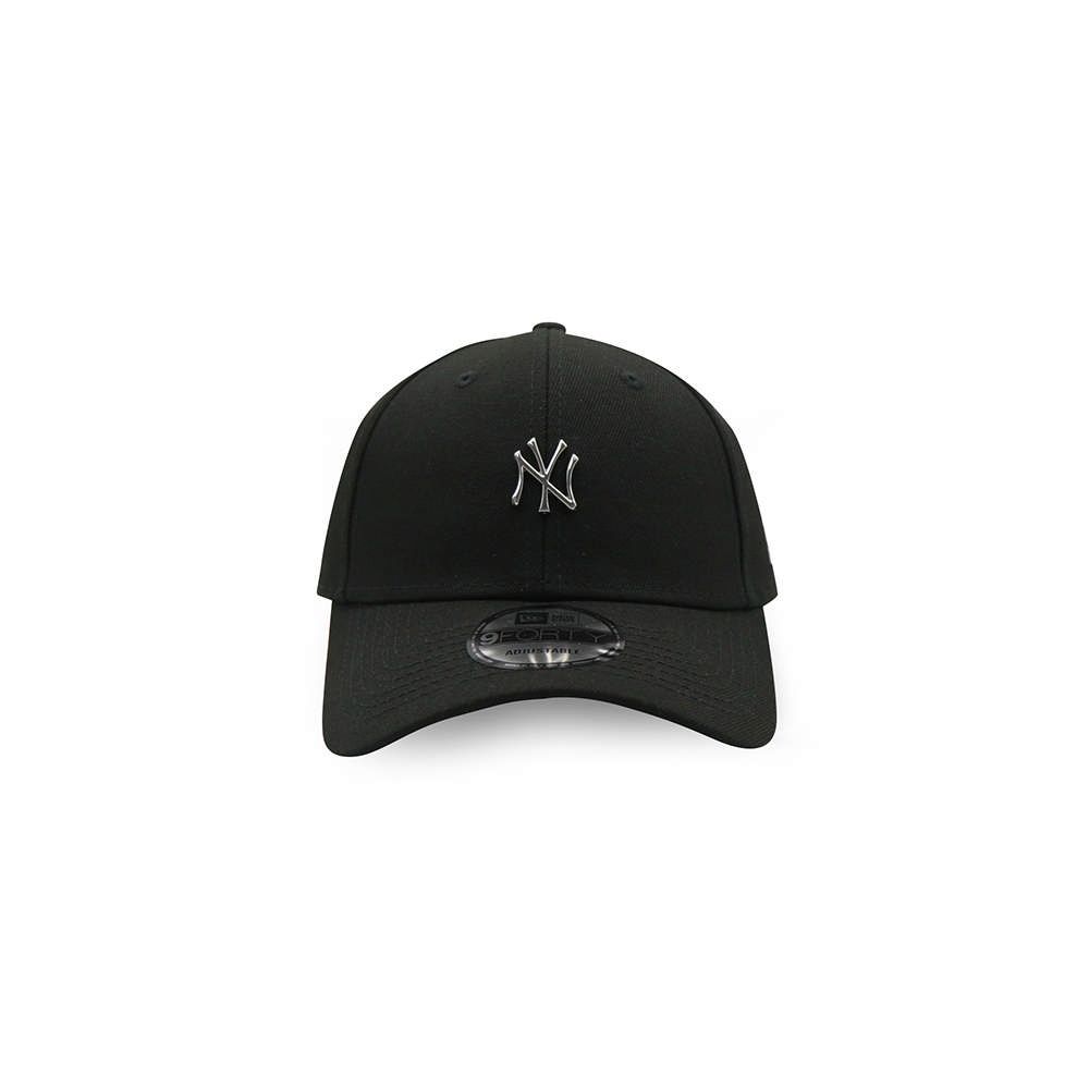 NEW ERA 940 金屬 MINI LOGO 洋基 黑/銀-NE11866873