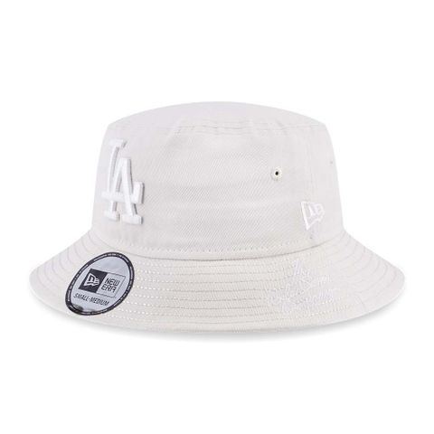 【NEW ERA】女 漁夫帽 MLB 洛杉磯道奇 象牙白-NE13471452