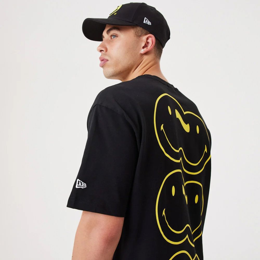 NEW ERA 男女 短袖Tee SMILEY DOUBLE LOGO 黑