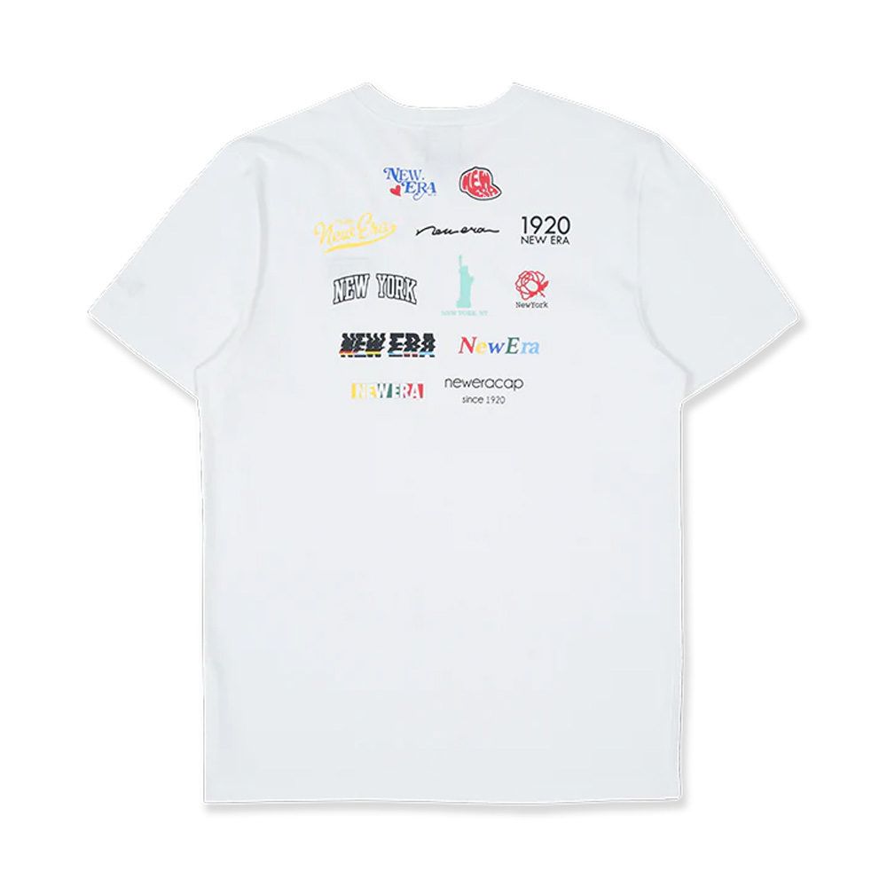 NEW ERA 男女 短袖Tee NE MULTI LOGO  白