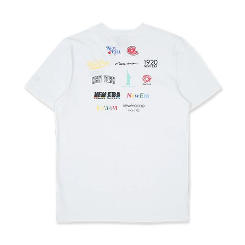 NEW ERA 男女 短袖Tee NE MULTI LOGO  白