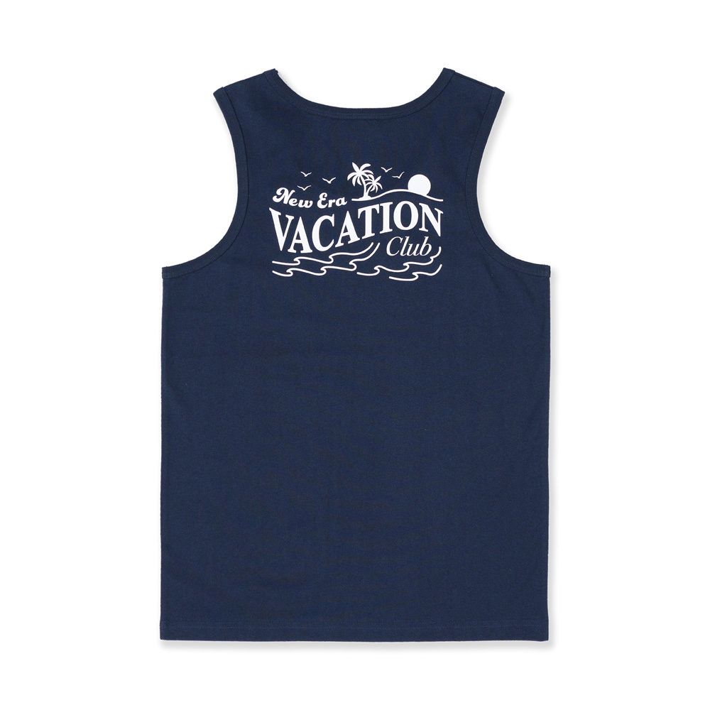 NEW ERA 男女 背心 VACATION CLUB  海軍藍