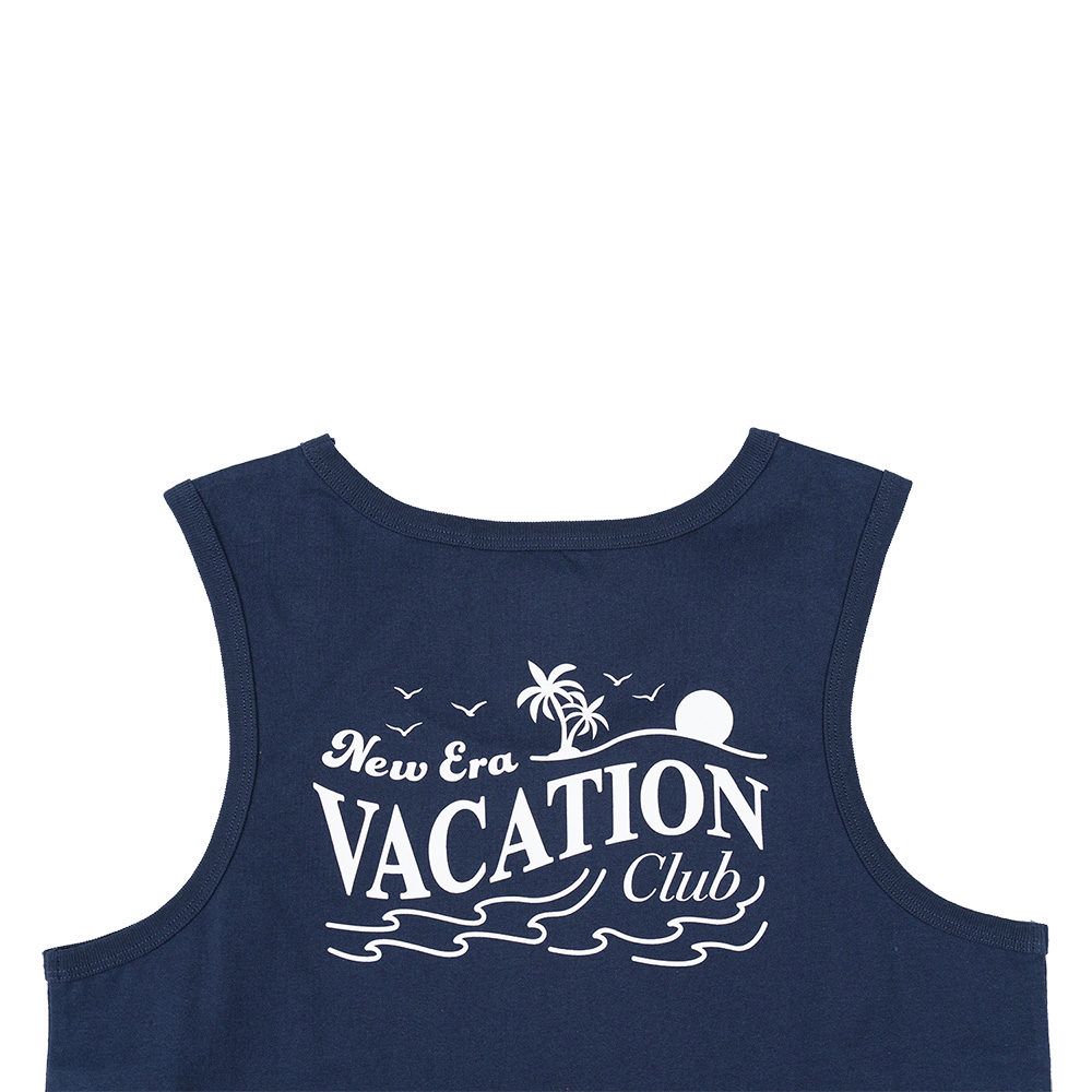 NEW ERA 男女 背心 VACATION CLUB  海軍藍