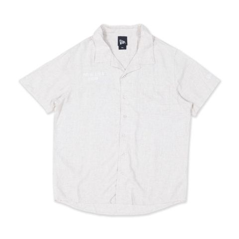 【NEW ERA】短袖襯衫 SOFT NATURE-LINEN NEW ERA 奶油-NE14148941
