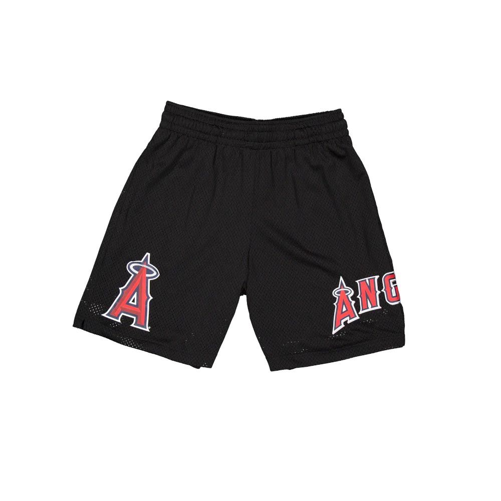 NEW ERA 短褲 Q124Shorts 洛杉磯天使 黑-NE60500381