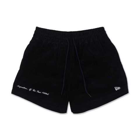 【NEW ERA】男女 短褲 CORDUROY NEW ERA 黑