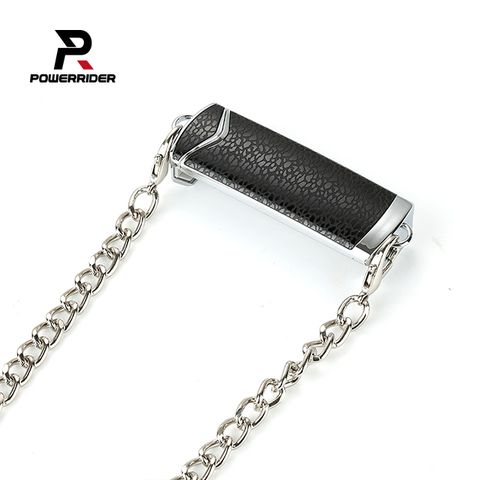 PowerRider A1 手機金屬鏈條斜跨背夾 銀黑