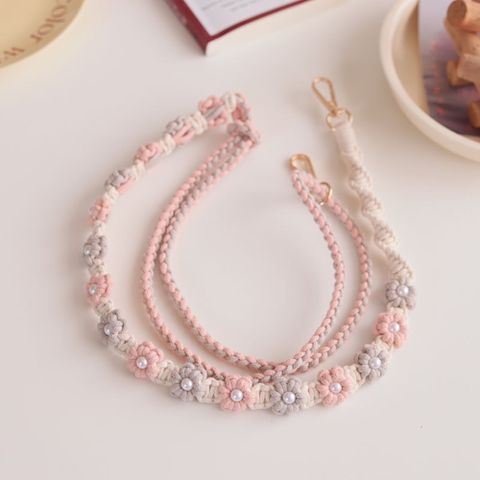 手機掛繩 編織花手機掛繩掛片組 加粗繩徑8mm 手機背帶