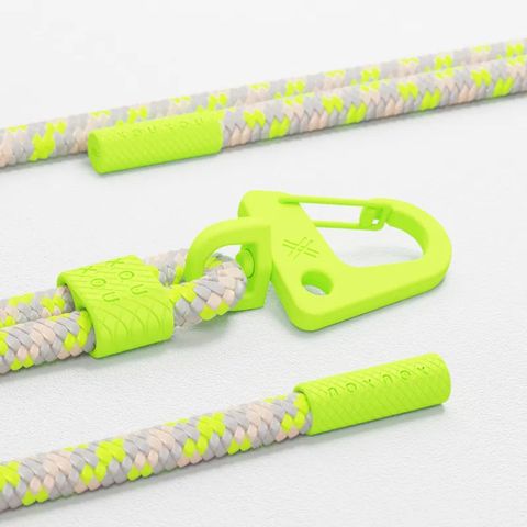 XOUXOU 登山扣掛繩6mm 可支援相機 掛繩手機殼 手機夾片 - 霓黃格紋 Neon Camouflage