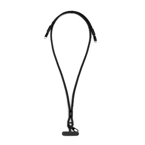 iSee USB-C TO C 2in1 60W PD快充掛繩 1.5M(IC-CC236)黑色