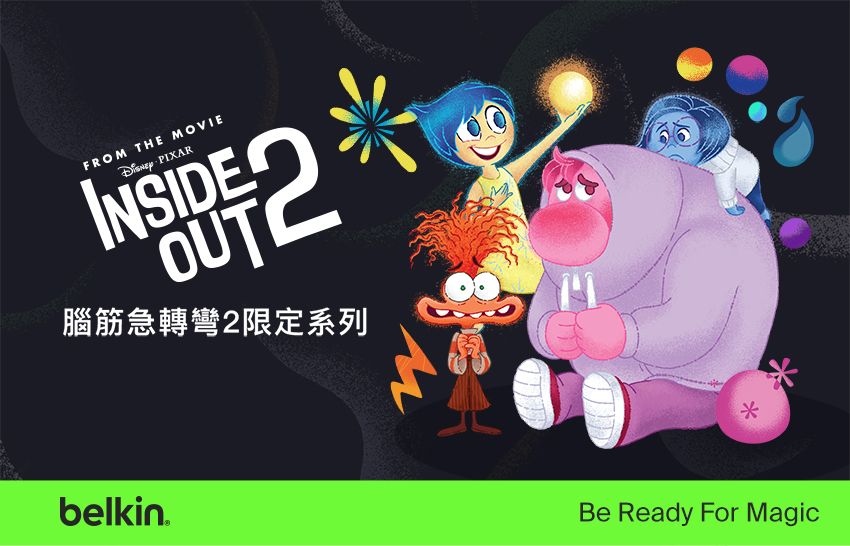 FROM THE MOVIEPIXARINSIDEOUT腦筋急轉彎2限定系列belkin*Be Ready For Magic
