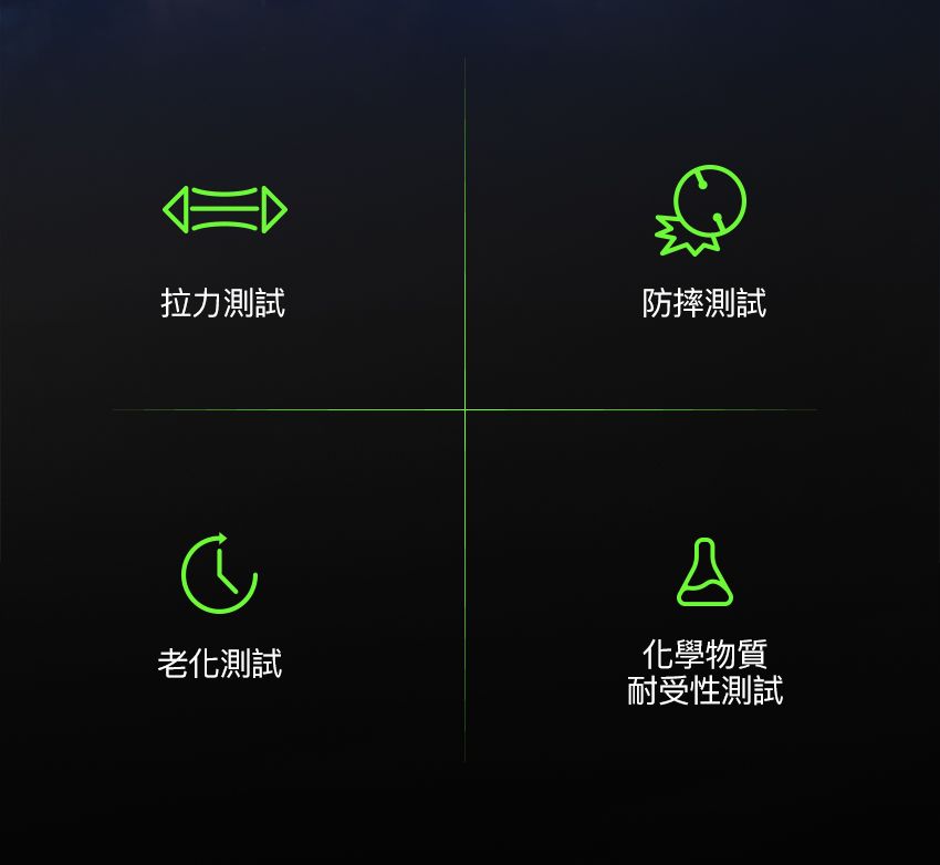 拉力測試防摔測試老化測試化學物質耐受性測試
