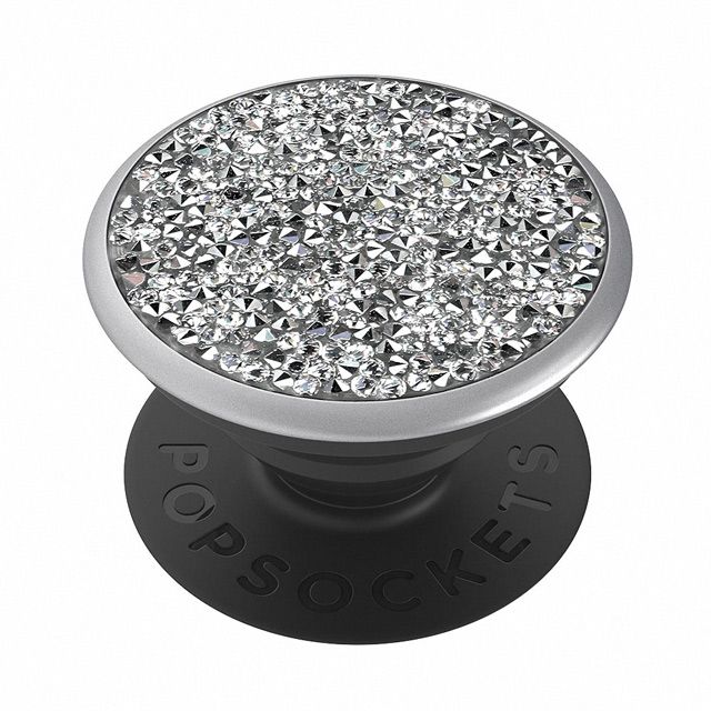 SWAROVSKI 施華洛世奇 PopSockets 泡泡騷 美國 No.1 時尚手機支架-水晶款-閃亮銀