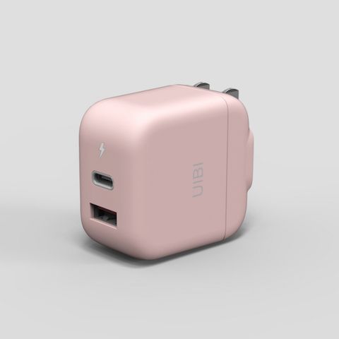 UIBI 30w 迷你雙口氮化鎵快充 -莫蘭粉