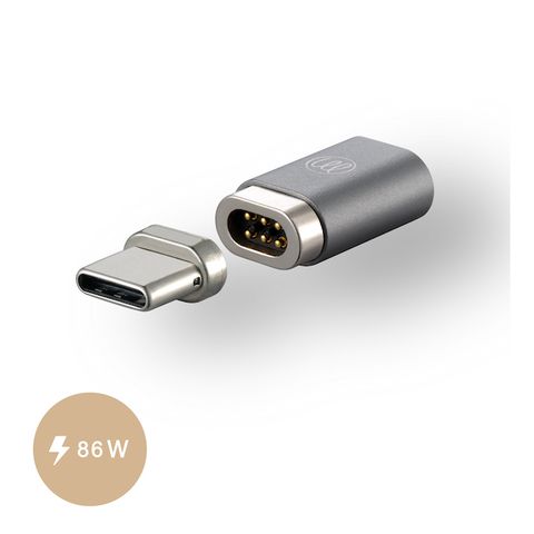 iEasy USB-C 磁吸轉接頭 太空灰 ,支援最高86W充電 (只支援充電)