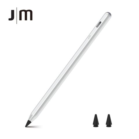 Just Mobile JM Stylus iPad 觸控筆 (可磁吸及Type-C 快充相容iPad 2018及之後機型-隨附2顆備用筆尖)