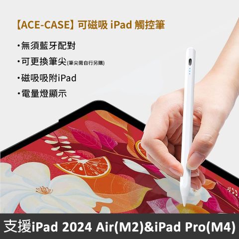 【ACE-CASE】 可磁吸 iPad 觸控筆 磁吸防丟 (支援iPad Air / Pro 2024 M2/M4)