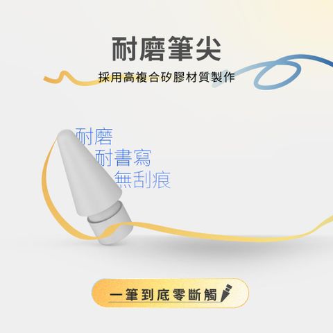 eiP Apple Pencil 耐磨筆尖 替換筆尖2入組(適用Penoval AX Pro 2 / iPad 觸控筆)