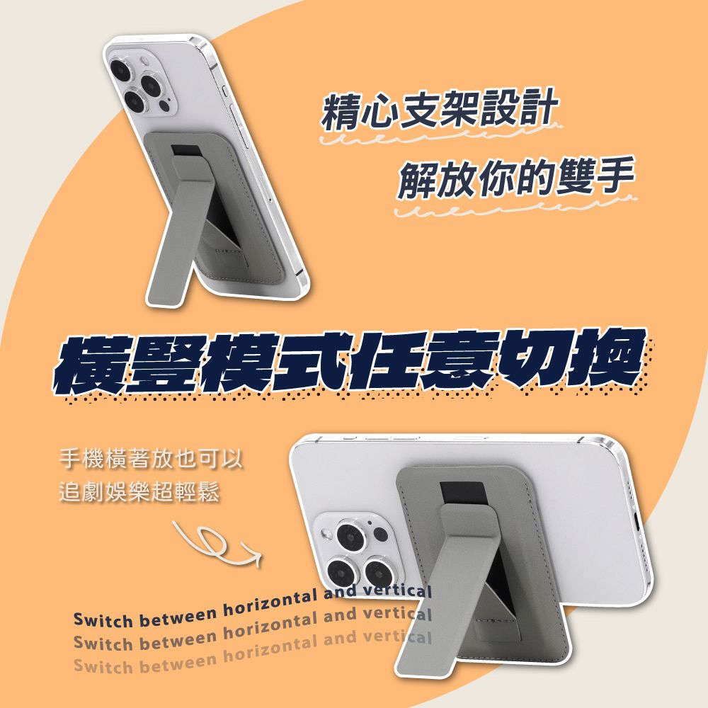 Meet Mind MagSafe磁吸式支架卡套包-超薄防盜刷款