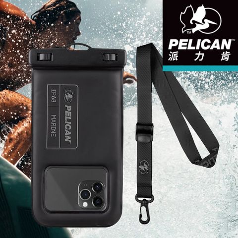 美國 Pelican 派力肯 Marine 陸戰隊防水漂浮手機袋 - 隱形黑色