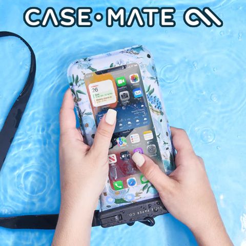 Case-Mate 美國 Rifle Paper 限定款時尚防水漂浮手機袋 - 花園派對藍